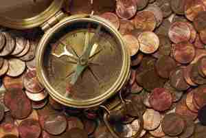 Compass and Coins Small